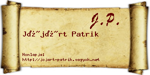 Jójárt Patrik névjegykártya